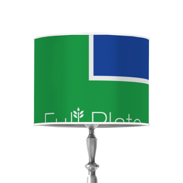 Custom Design - 8" Drum Lampshade - ON STAND (Poly Film)