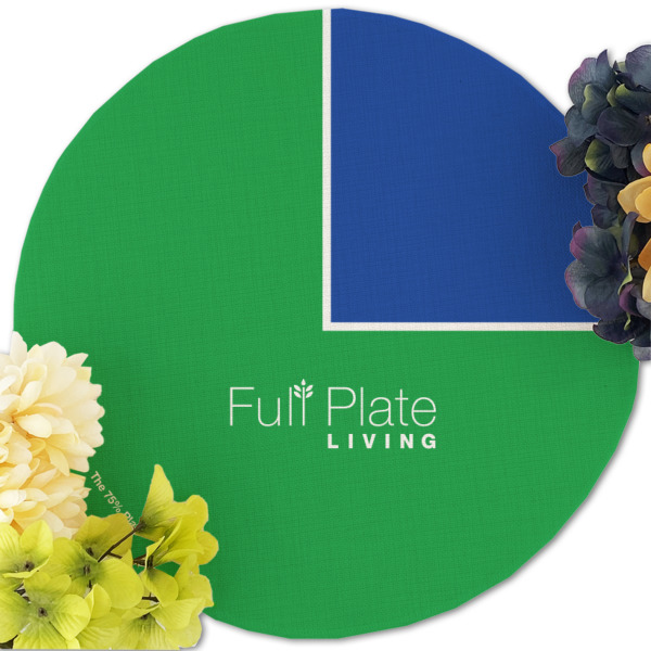 Custom Design - Round Linen Placemats - Front (w flowers)