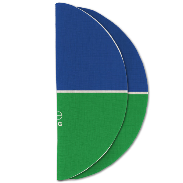 Custom Design - Round Linen Placemats - HALF FOLDED (double sided)