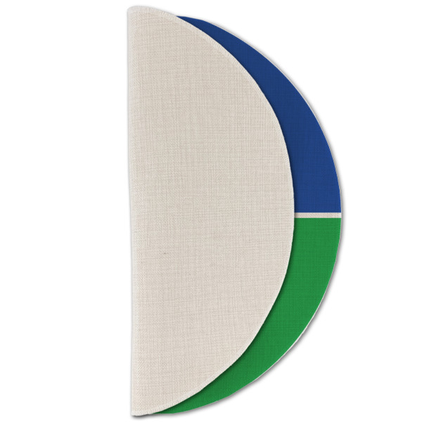 Custom Design - Round Linen Placemats - HALF FOLDED (single sided)