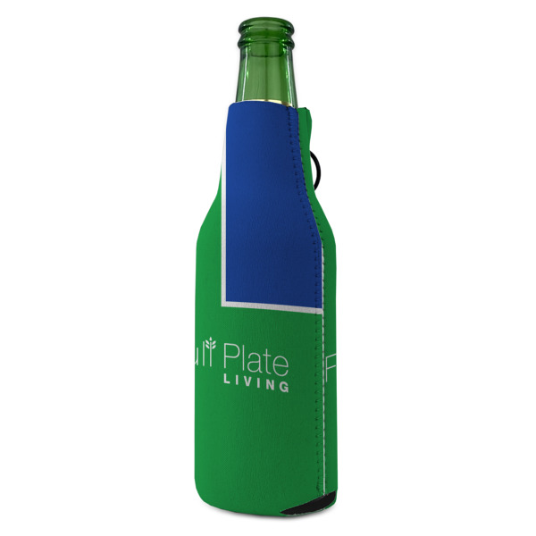 Custom Design - Zipper Bottle Cooler - ANGLE (bottle)