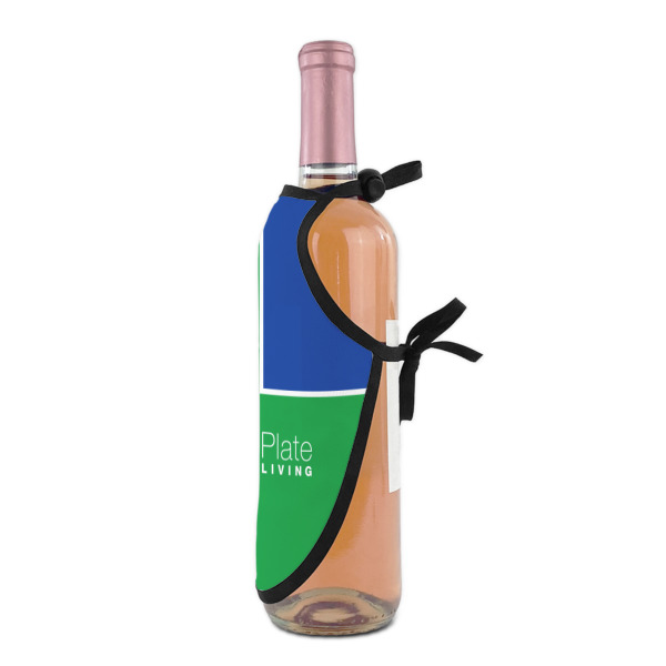 Custom Design - Wine Bottle Apron - DETAIL WITH CLIP ON NECK