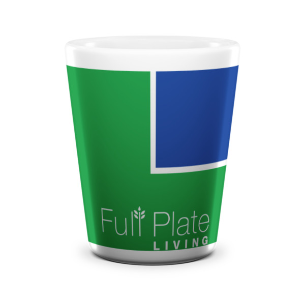 Custom Design - Ceramic Shot Glass - White - Front