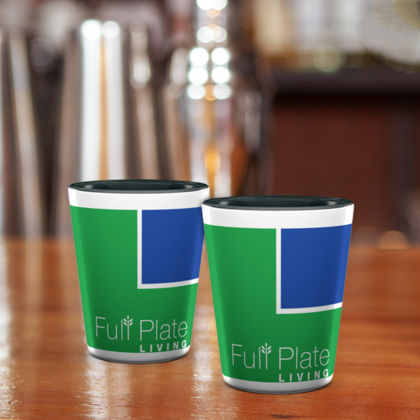 Custom Design - Ceramic Shot Glass - Two Tone - Lifestyle