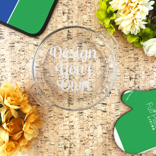Custom Design - Glass Pie Dish - LIFESTYLE