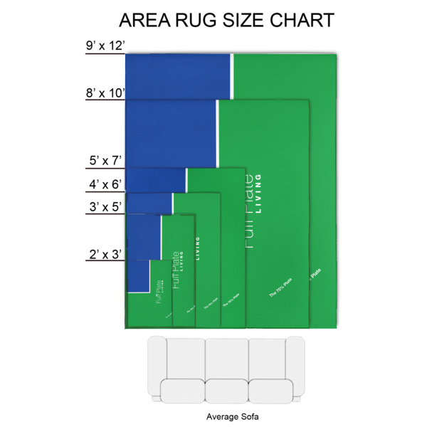 Custom Design - 2'x3' Indoor Area Rugs - Size Chart
