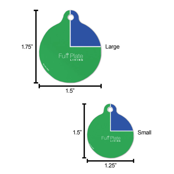 Custom Design - Round Pet ID Tag - Comparison Scale