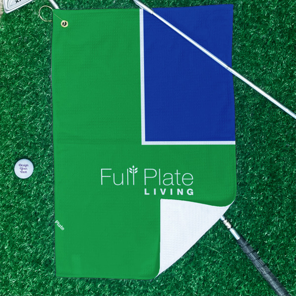 Custom Design - Waffle Weave Golf Towel - In Context