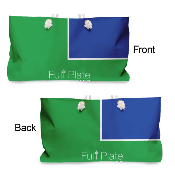 Custom Design - Large Rope Tote - From & Back View