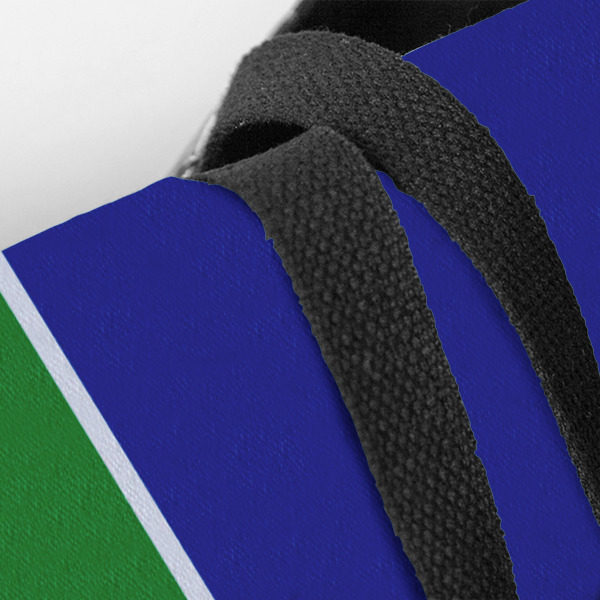 Custom Design - Closeup of Tote w/Black Handles