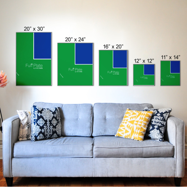Custom Design - Wood Prints - Size Comparison