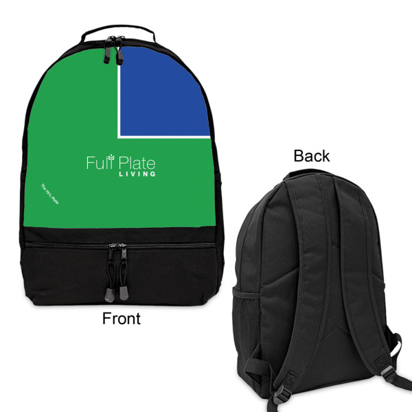 Custom Design - Large Backpack - Black - Front & Back View