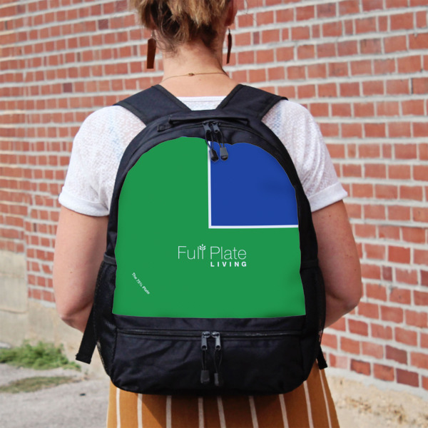 Custom Design - Large Backpack - Black - On Back