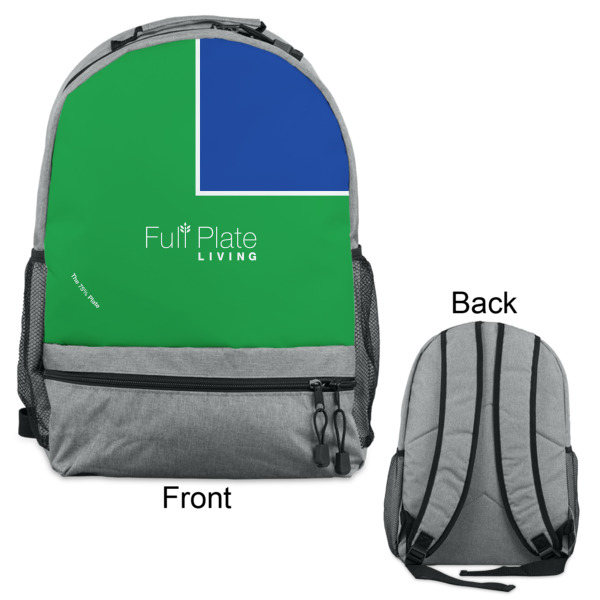 Custom Design - Large Backpack - Gray - Front & Back View