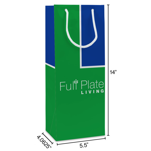 Custom Design - Wine Gift Bag - Dimensions