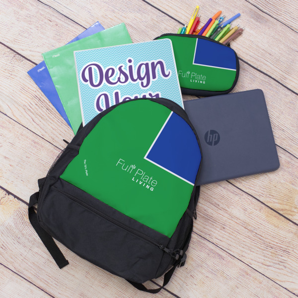 Custom Design - Large Backpack - Black - With Stuff