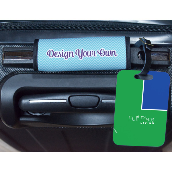 Custom Design - Metal Luggage Tag & Handle Wrap - In Context