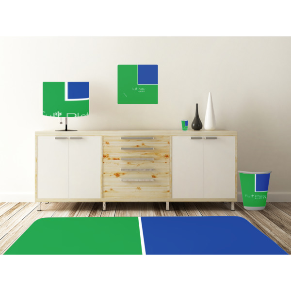 Custom Design - Square Wall Decal Wooden Desk