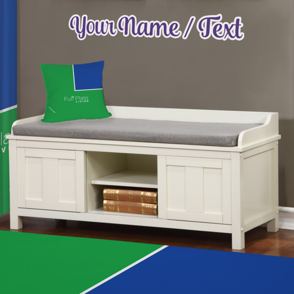 Custom Design - Wall Name Decal Above Storage bench