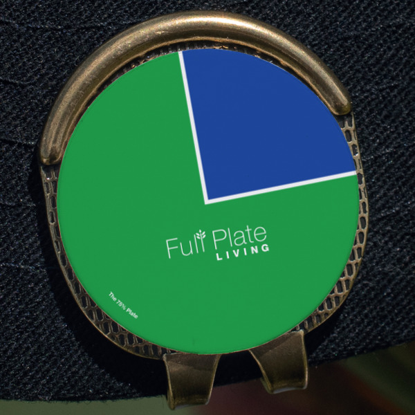 Custom Design - Golf Ball Marker Hat Clip - Gold - Close Up