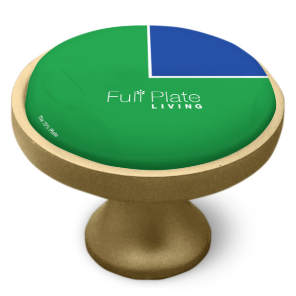 Custom Design - Cabinet Knob - Gold - Side