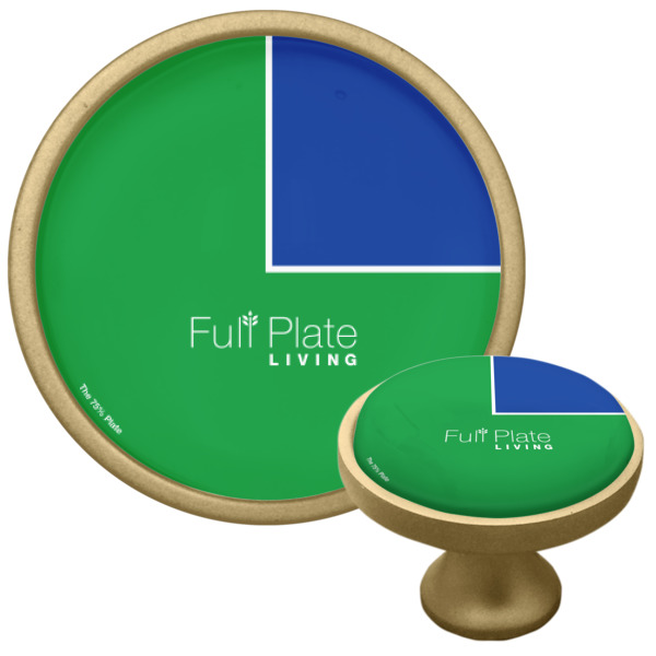 Custom Design - Cabinet Knob - Gold - Multi Angle