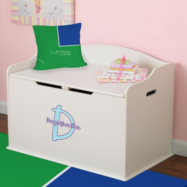 Custom Design - Wall Name & Initial Small on Toy Chest