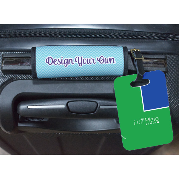 Custom Design - Luggage Wrap & Plastic Rectangular Tag - In Context