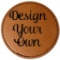 Design Your Own Faux Leather Iron On Patch - Round