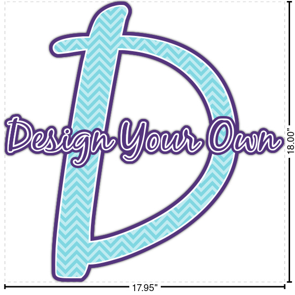 Custom Design Your Own Name & Initial Decal - Up to 18" x 18"