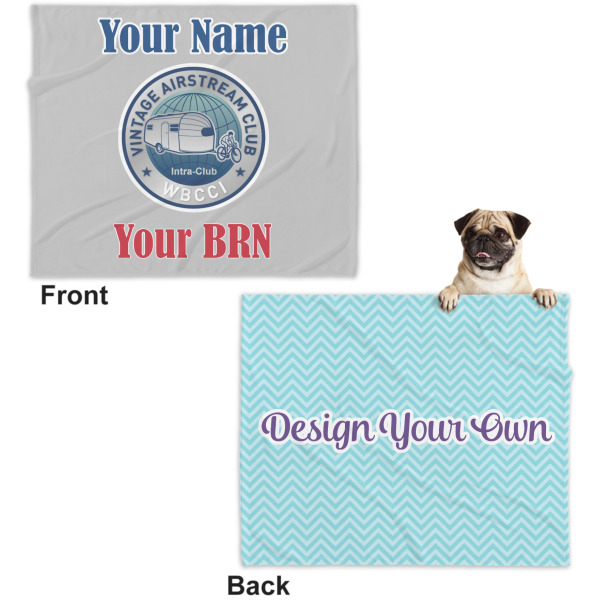 Custom Design - Microfleece Dog Blanket - Large- Front & Back