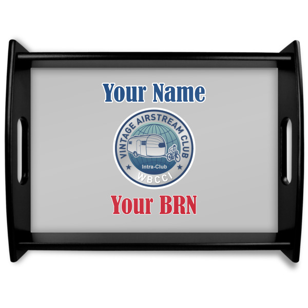 Custom Design Your Own Black Wooden Tray - Large