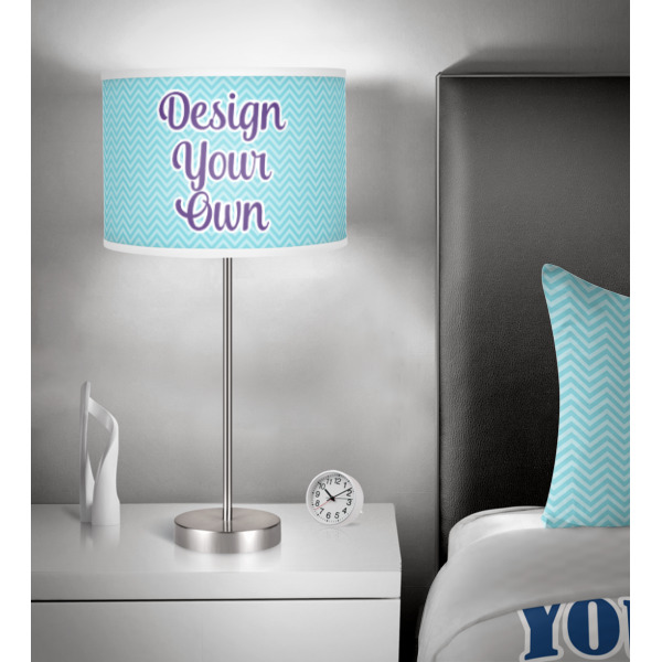 Custom Design - 13" Drum Lampshade - In Room