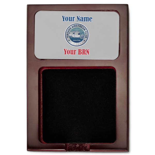 Custom Design - Red Mahogany Sticky Note Holder - Flat