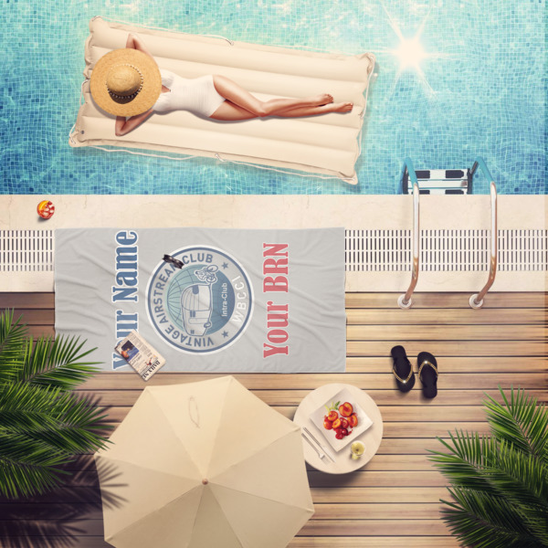 Custom Design - Beach Towel - Lifestyle at Pool