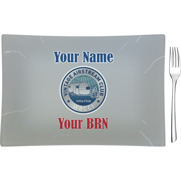 Custom Design Your Own Rectangular Glass Appetizer / Dessert Plate