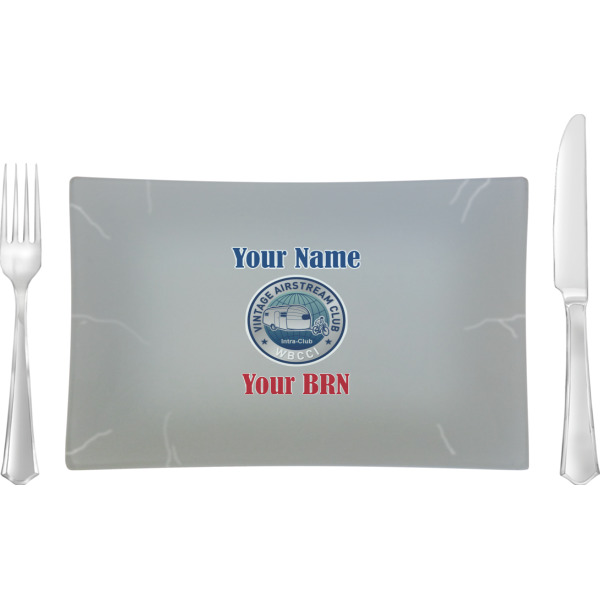 Custom Design Your Own Rectangular Glass Lunch / Dinner Plate