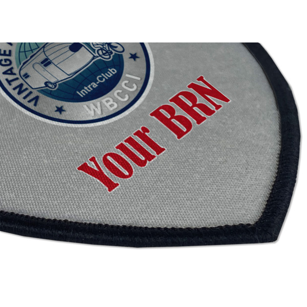 Custom Design - Iron On Patch - Shield - Style B - Closeup