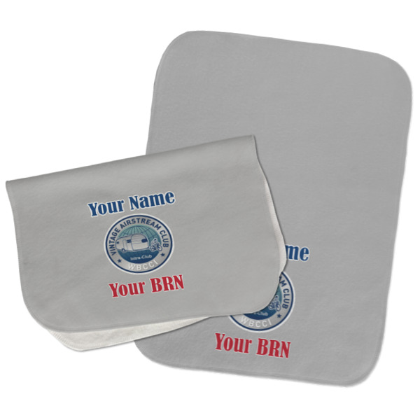 Custom Design - Two Rectangle Burp Cloths - Open & Folded