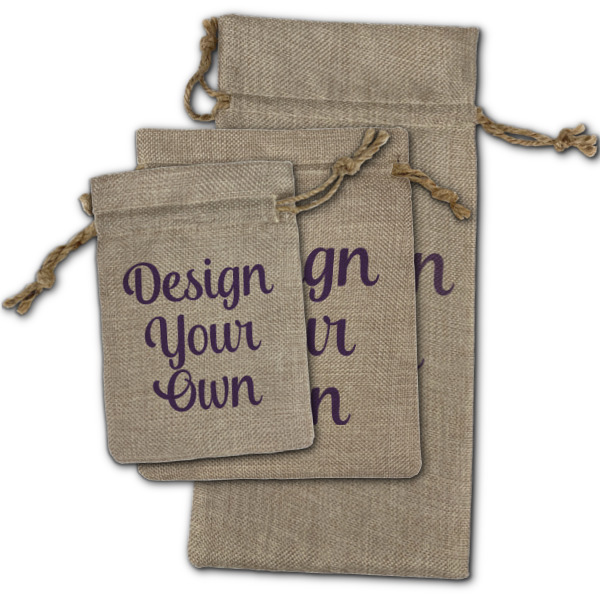 Custom Design - Burlap Gift Bags - (PARENT MAIN) All Three