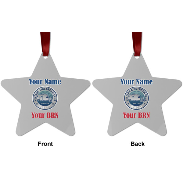 Custom Design - Metal Star Ornament - Front and Back