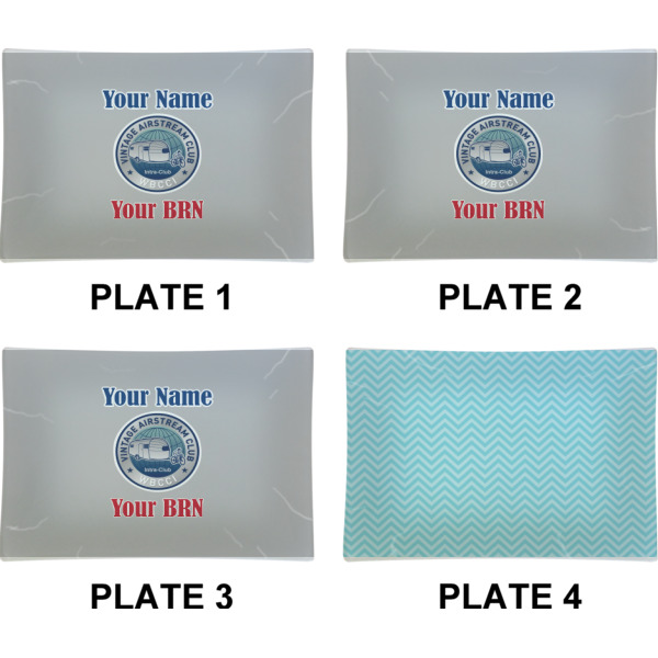 Custom Design - Set of Rectangular Appetizer / Dessert Plates (Approval)
