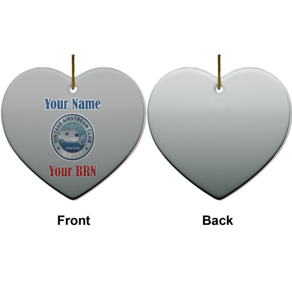 Custom Design - Ceramic Flat Ornament - Heart Front & Back (APPROVAL)