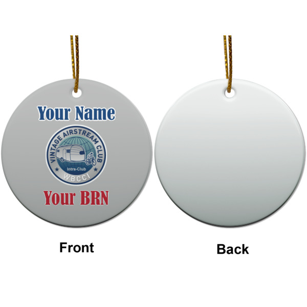 Custom Design - Ceramic Flat Ornament - Circle Front & Back (APPROVAL)