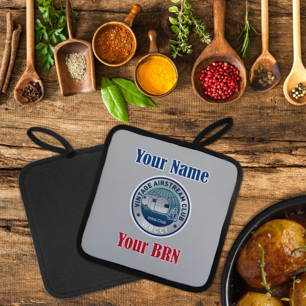 Custom Design - Neoprene Pot Holder - Set of 2  LIFESTYLE (Flatlay)