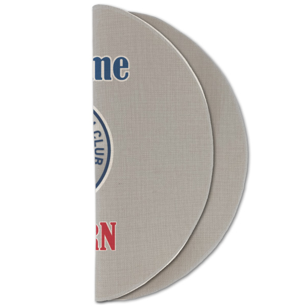 Custom Design - Round Linen Placemats - HALF FOLDED (double sided)