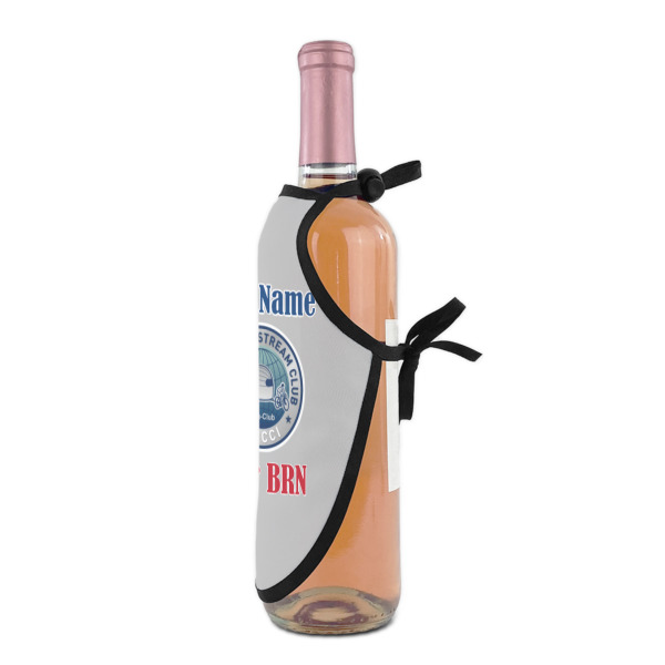 Custom Design - Wine Bottle Apron - DETAIL WITH CLIP ON NECK