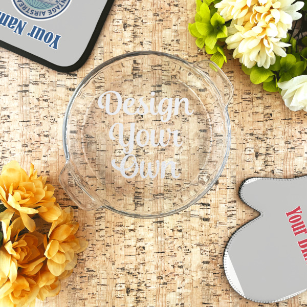 Custom Design - Glass Pie Dish - LIFESTYLE