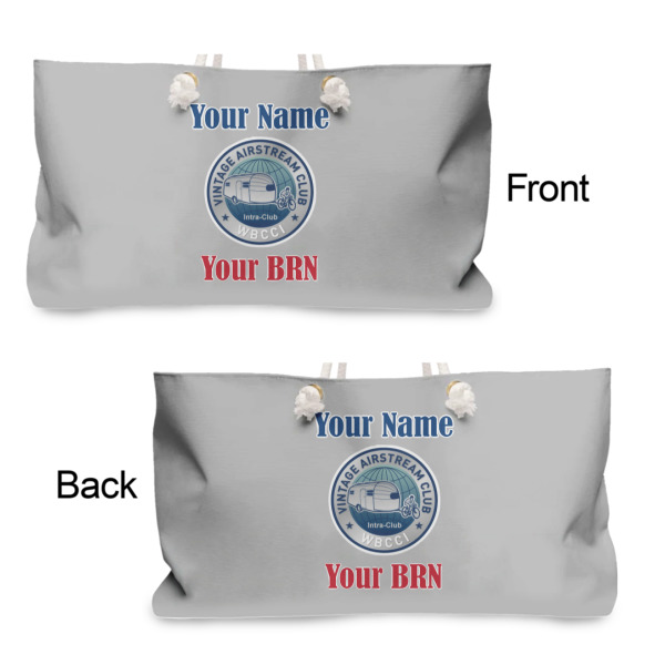 Custom Design - Large Rope Tote - From & Back View