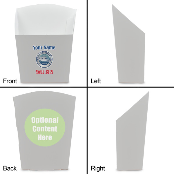Custom Design - French Fry Favor Box - Front & Back View